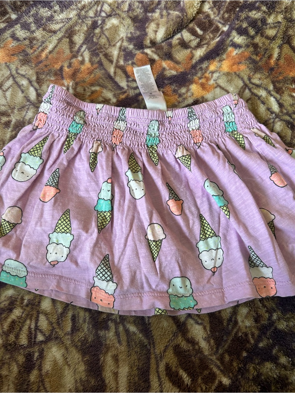 Girls Lavender Ice Cream Print Skirt - Kids Bottoms